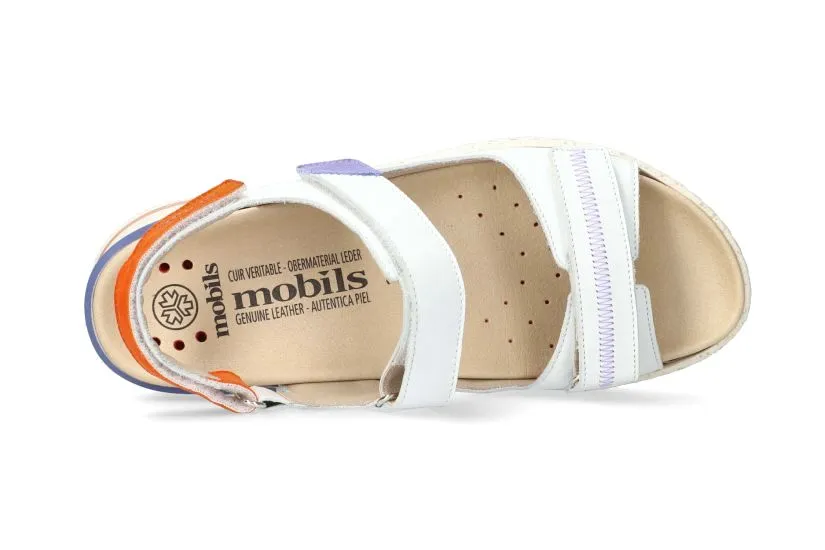 'Elora' women's ergonomic wide fit (H) sandal - white