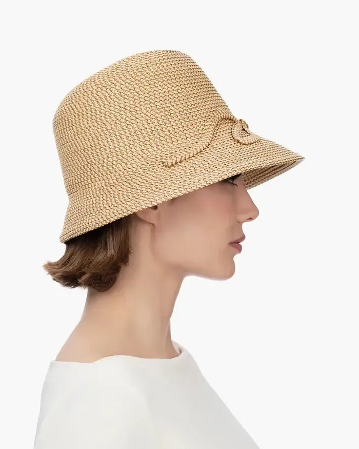 Eric Javits Bow Cloche Hat in Peanut