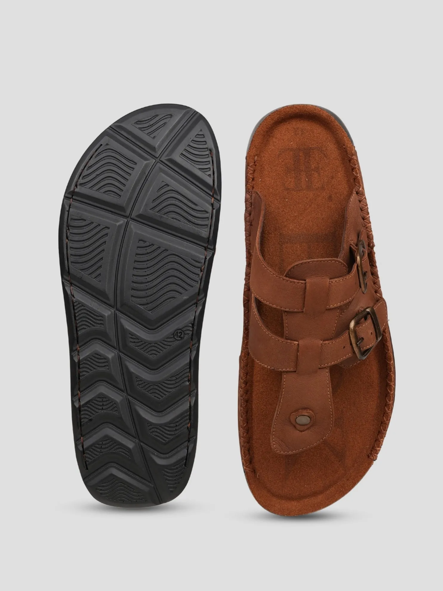 Ezok Men's Genuine Leather Sandals - Comfortable & Stylish Footwear