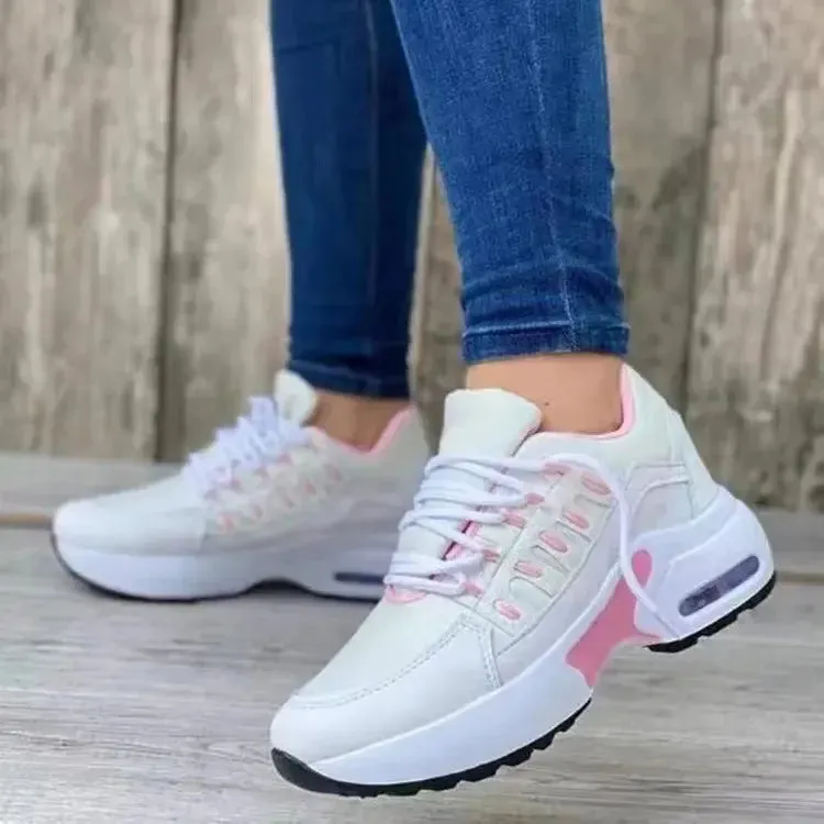 Fashion Woman Vulcanize Platform Casual Sneakers Women Flats Mesh Breathable Running Walking Shoes Chunky Sports Shoe