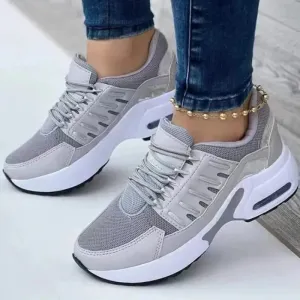 Fashion Woman Vulcanize Platform Casual Sneakers Women Flats Mesh Breathable Running Walking Shoes Chunky Sports Shoe
