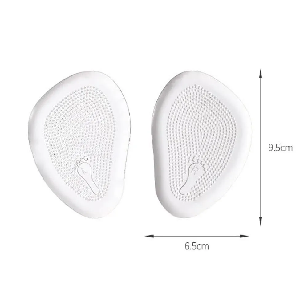FaSoLa Thickened Anti-Slip Forefoot Pads - Transparent, 2 Pairs