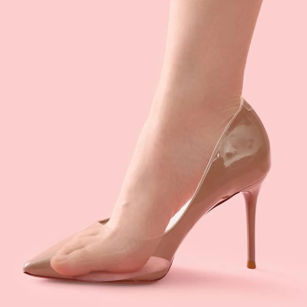 FaSoLa Thickened Anti-Slip Forefoot Pads - Transparent, 2 Pairs