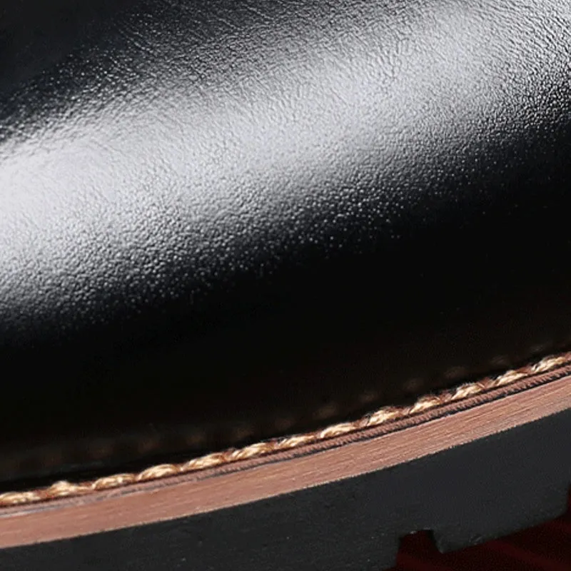 Faux Leather Boots Men Comfortable Chelsea Boots