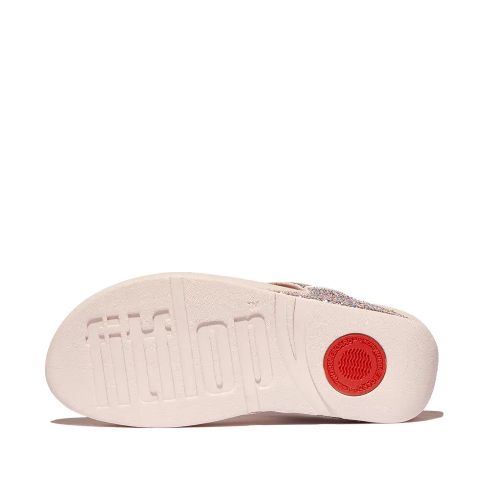 Fitflop Lulu Toe Post Glitter Nude Rose