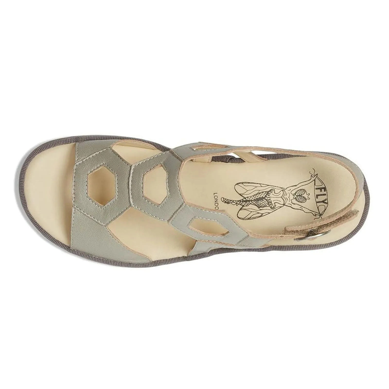 Fly London TEWA573FLY Mousse Leather Women's Heels Sandals