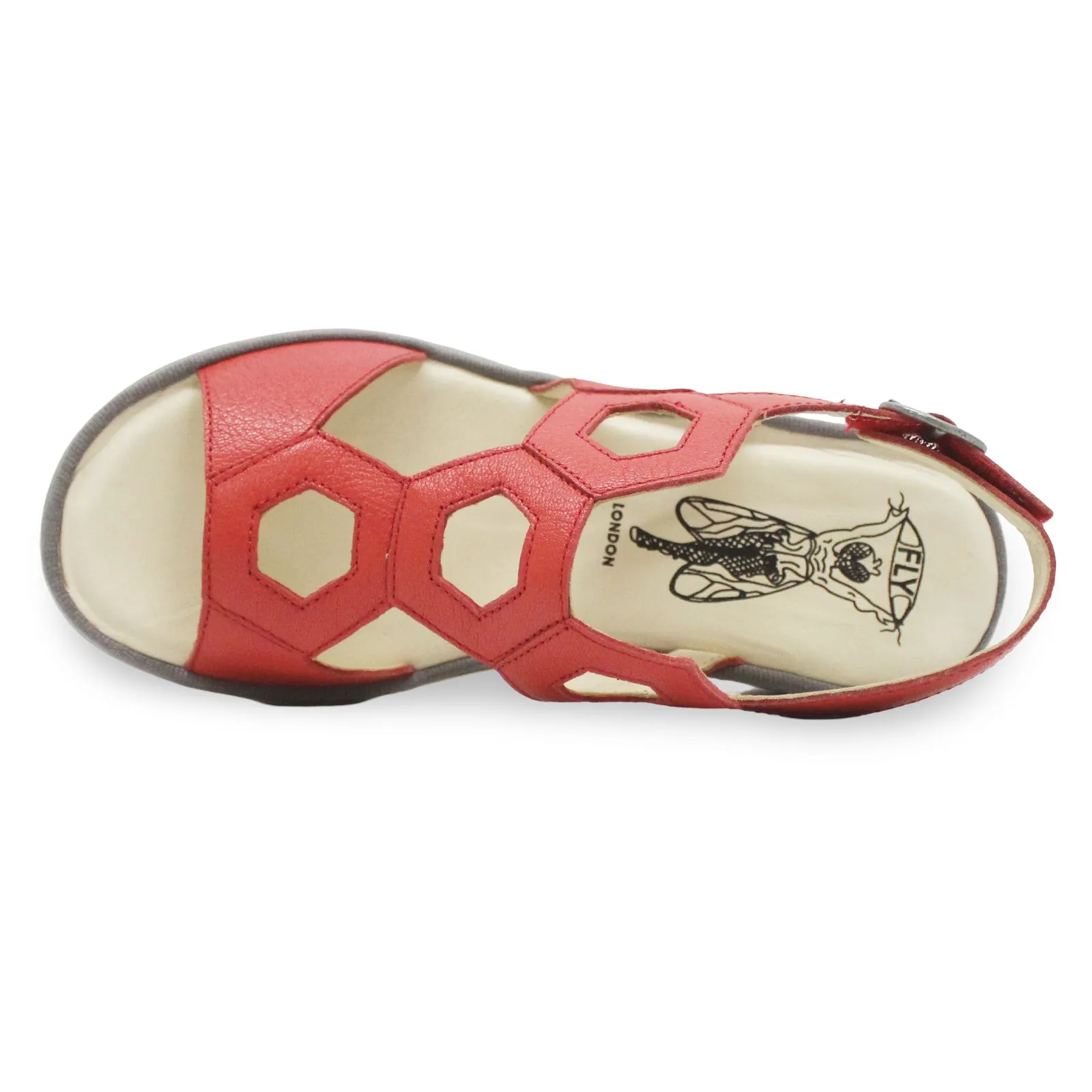 Fly London TEWA573FLY Mousse Leather Women's Heels Sandals