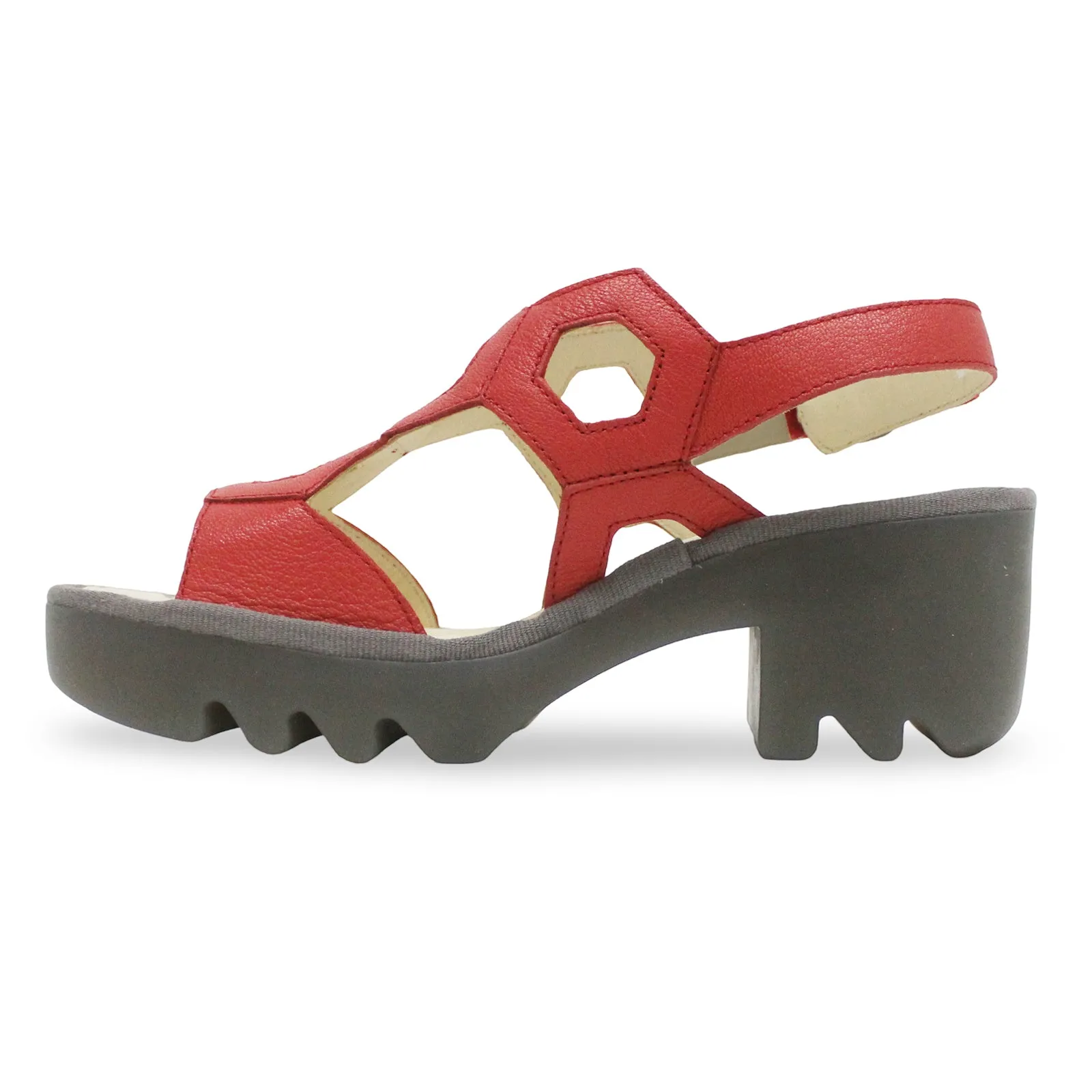 Fly London TEWA573FLY Mousse Leather Women's Heels Sandals