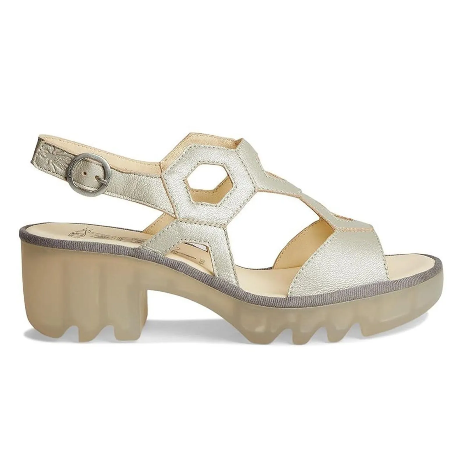 Fly London TEWA573FLY Mousse Leather Women's Heels Sandals