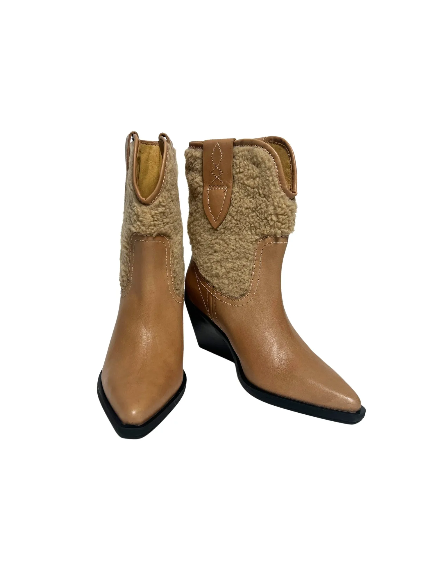 Free People Pitchfork Point Shearling Boot