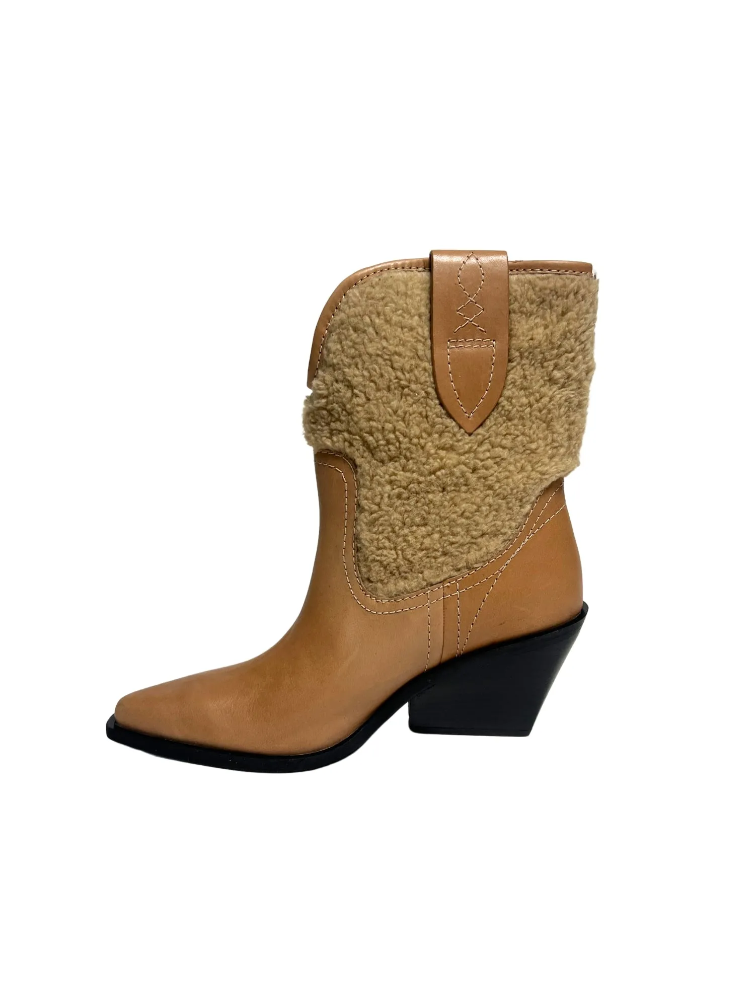 Free People Pitchfork Point Shearling Boot