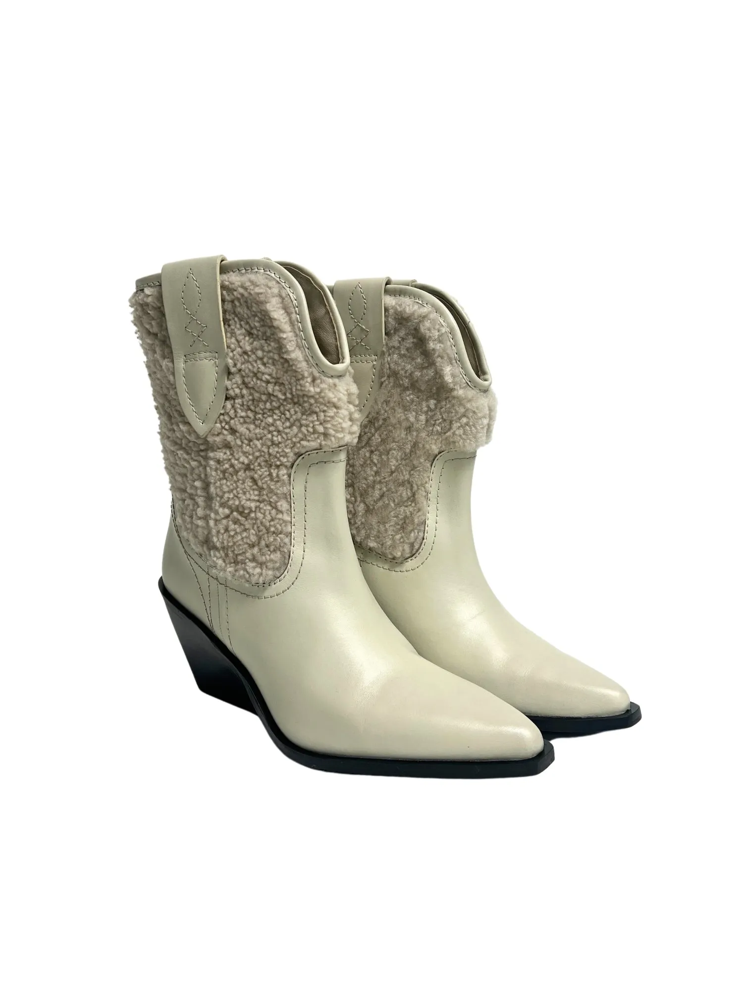 Free People Pitchfork Point Shearling Boot