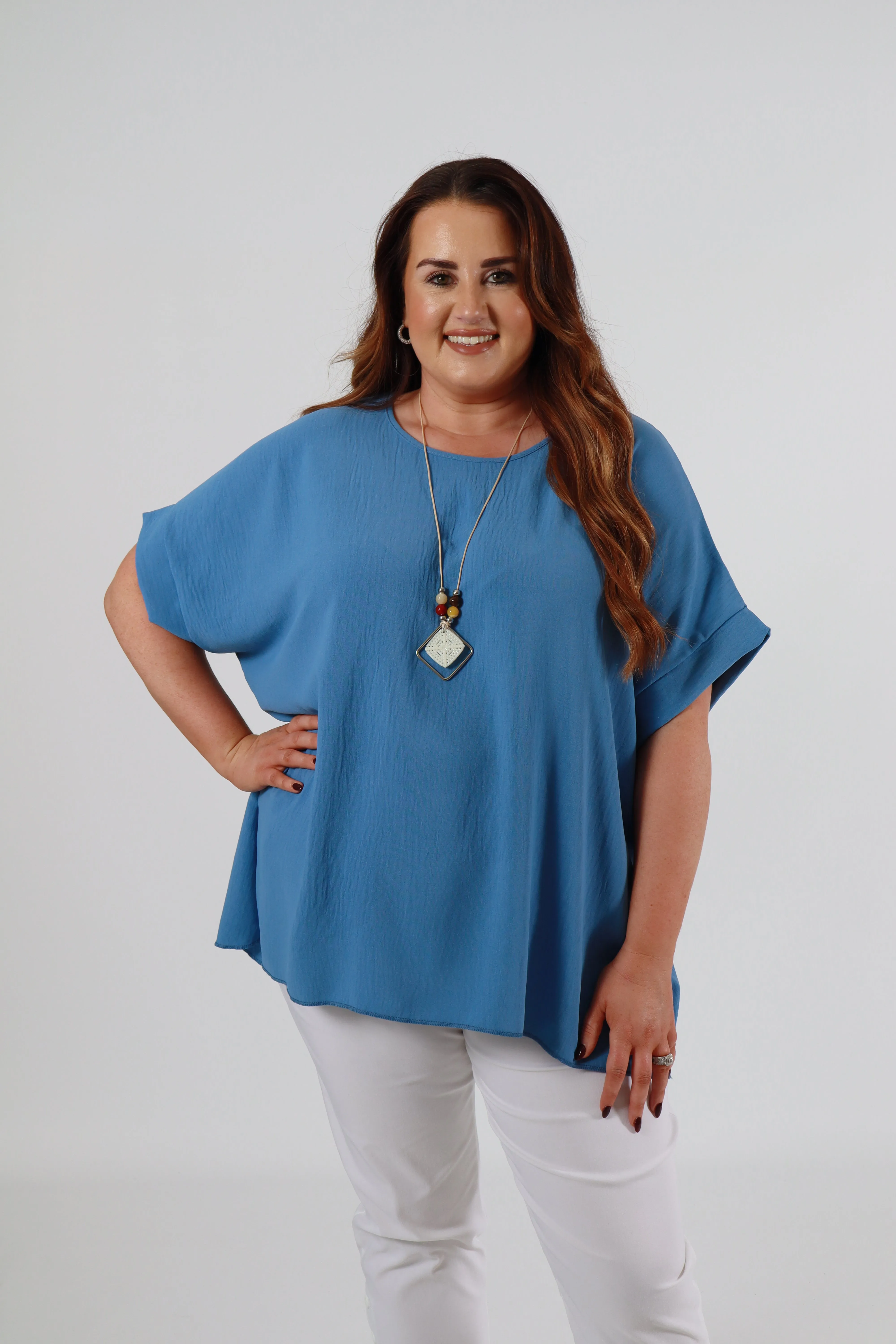 Freya Blouse in Denim Blue