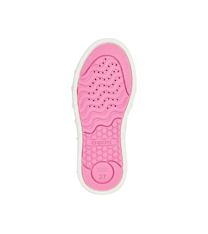 Geox Girls Slip In White Light Up Unicorn Casual Trainer Skylin - J458WC