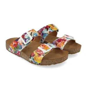 Haflinger Andrea Slide Sandal (Women) - Floral Multi
