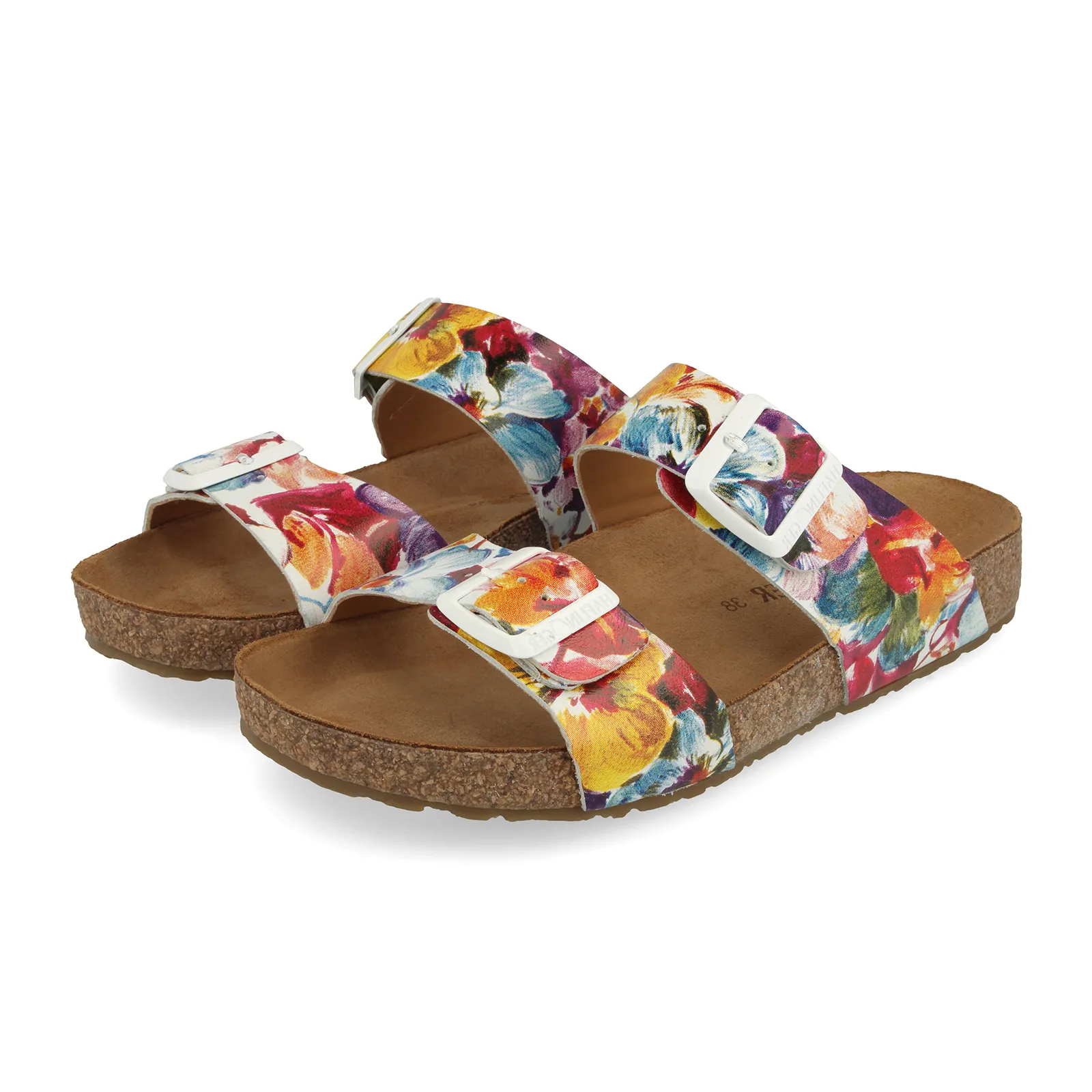 Haflinger Andrea Slide Sandal (Women) - Floral Multi