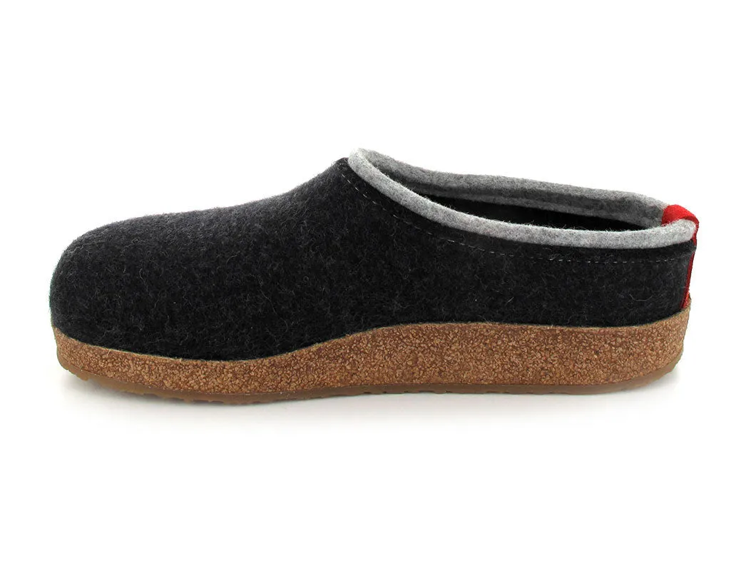 HAFLINGER® Kris Unisex Clogs | Grizzly, Graphite/Gray