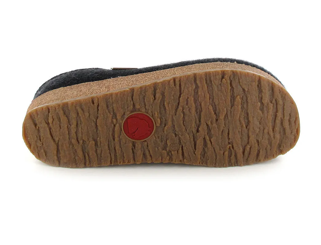 HAFLINGER® Kris Unisex Clogs | Grizzly, Graphite/Gray