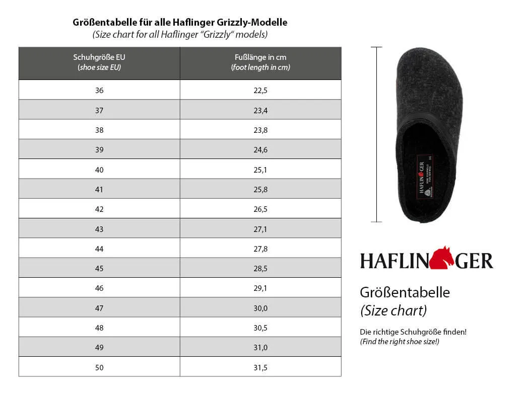 HAFLINGER® Kris Unisex Clogs | Grizzly, Graphite/Gray