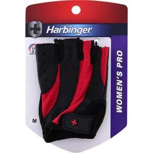 Harbinger Women's Pro Glove Wash and Dry Black/Pink (Medium) 2 glove