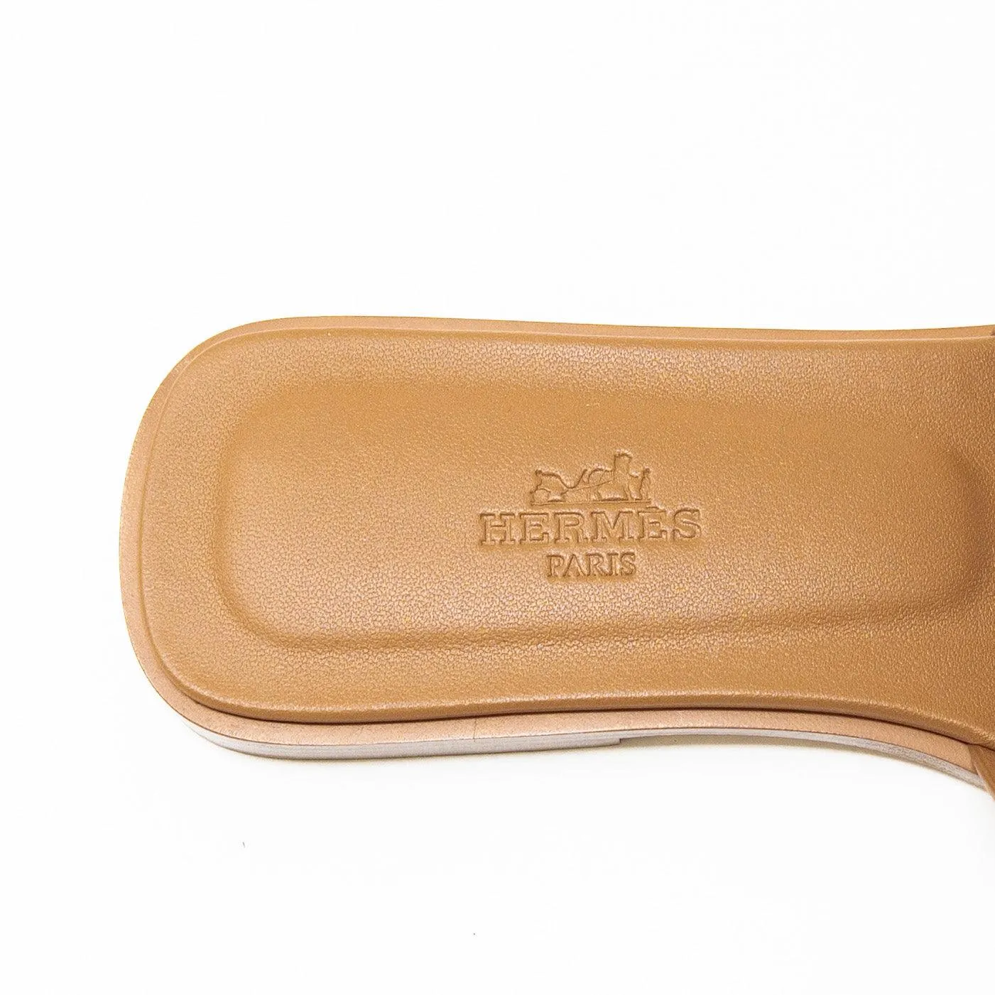 Hermes Gold Suede Oran Sandals 37