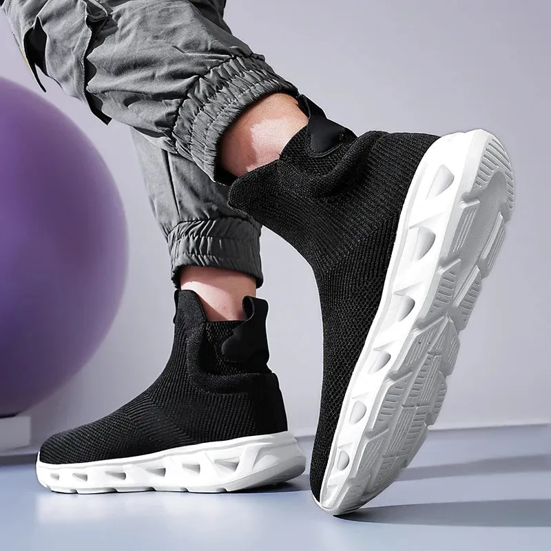 High-Top Slip-on Black Sneakers