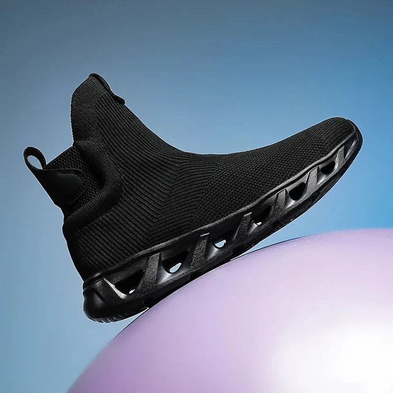 High-Top Slip-on Black Sneakers