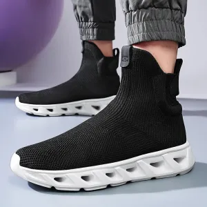 High-Top Slip-on Black Sneakers