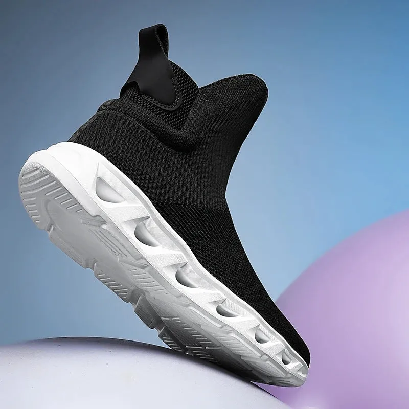 High-Top Slip-on Black Sneakers