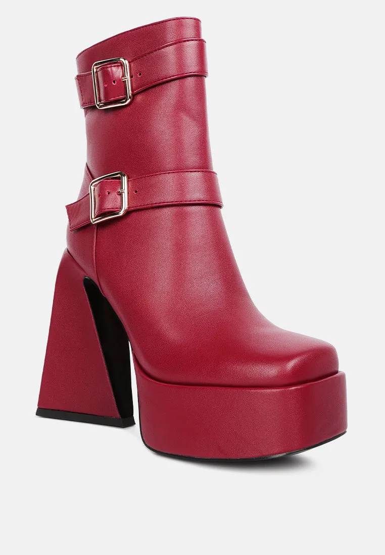 Hot Cocoa High Platform Ankle Boots By Ruw