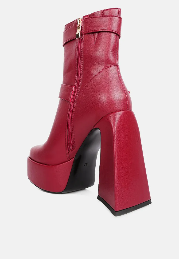 Hot Cocoa High Platform Ankle Boots By Ruw
