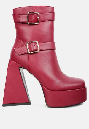 Hot Cocoa High Platform Ankle Boots By Ruw