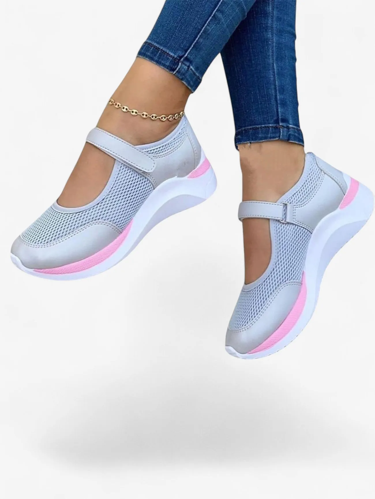 Jada | Women's Summer Breathable Sneakers with Velcro Strap