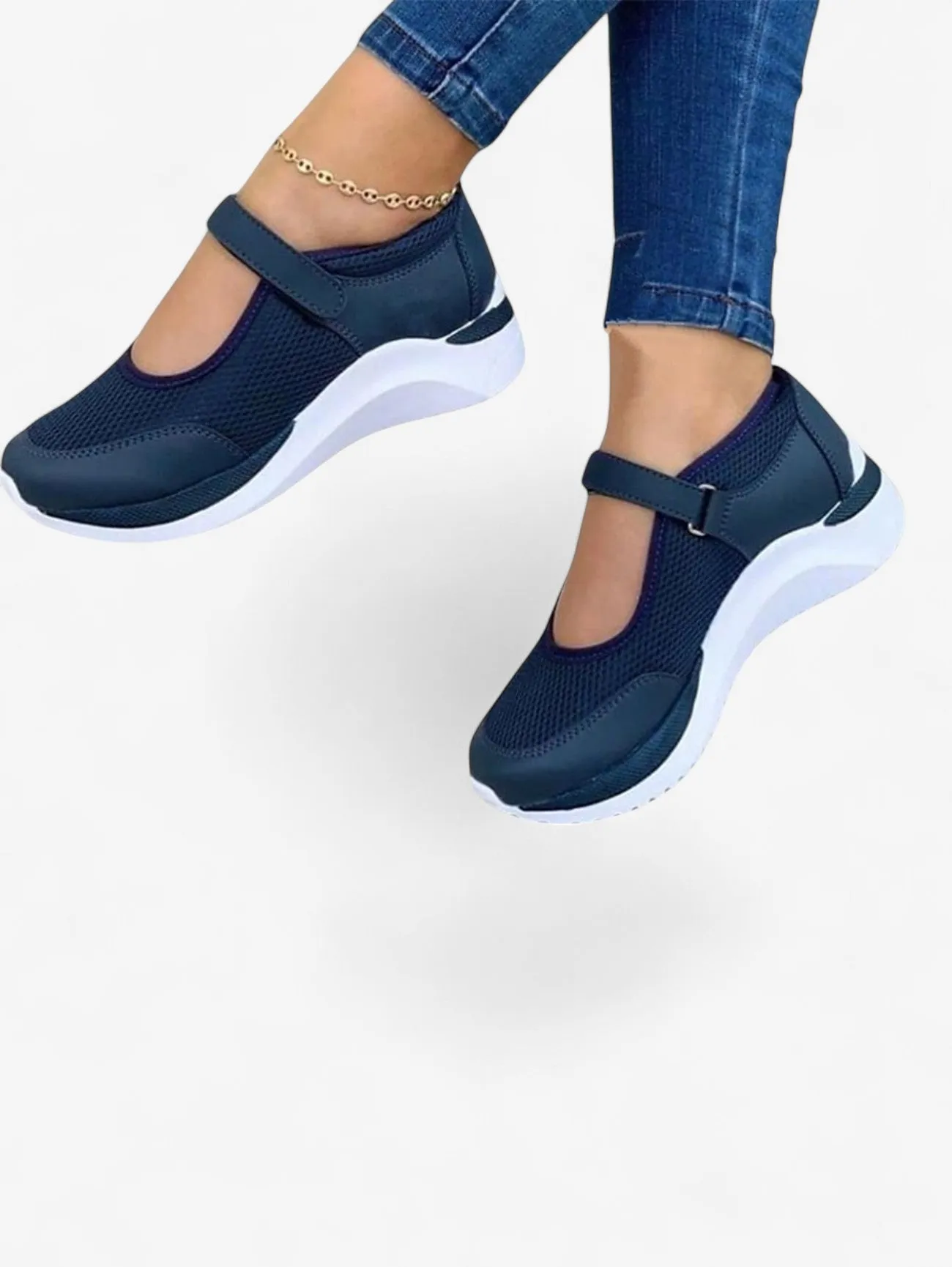 Jada | Women's Summer Breathable Sneakers with Velcro Strap