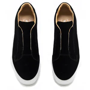 Jane Galland Trainers Marie Black Velvet Platform