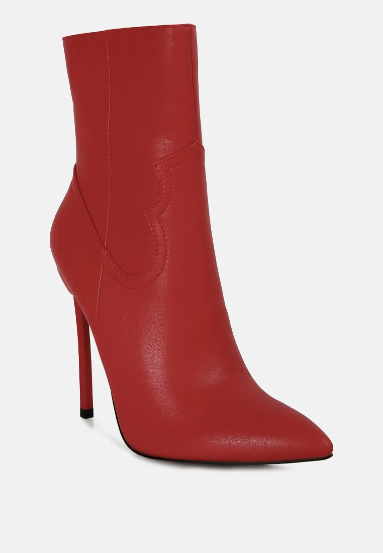 Jenner High Heel Cowboy Ankle Boots By Ruw