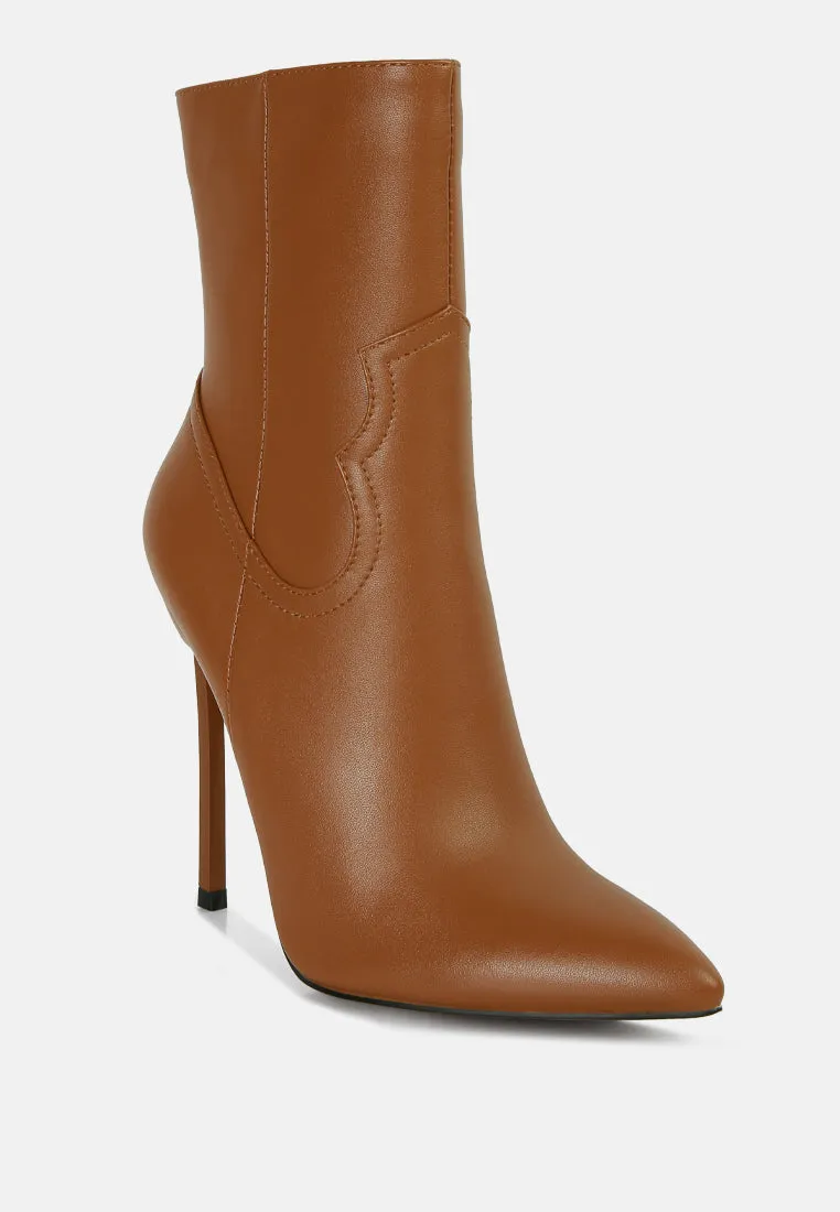 Jenner High Heel Cowboy Ankle Boots By Ruw
