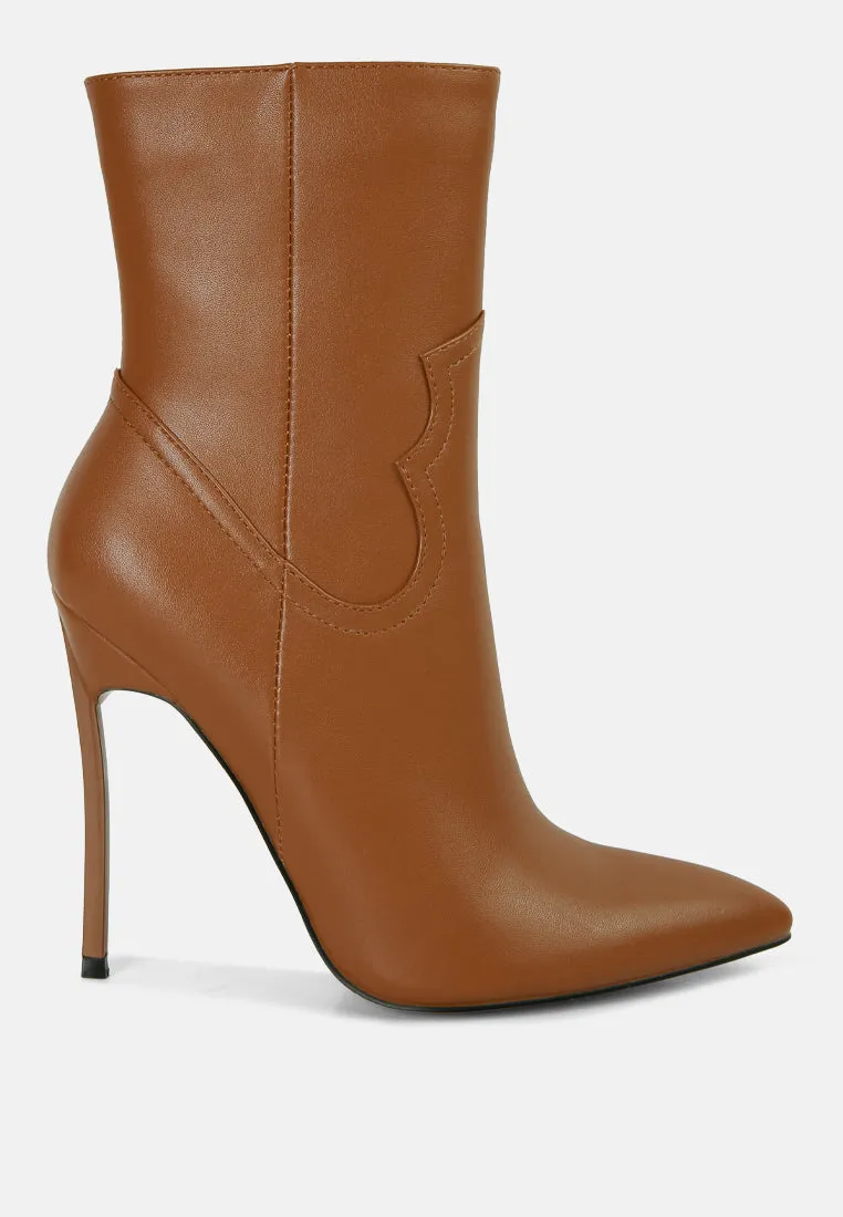 Jenner High Heel Cowboy Ankle Boots By Ruw