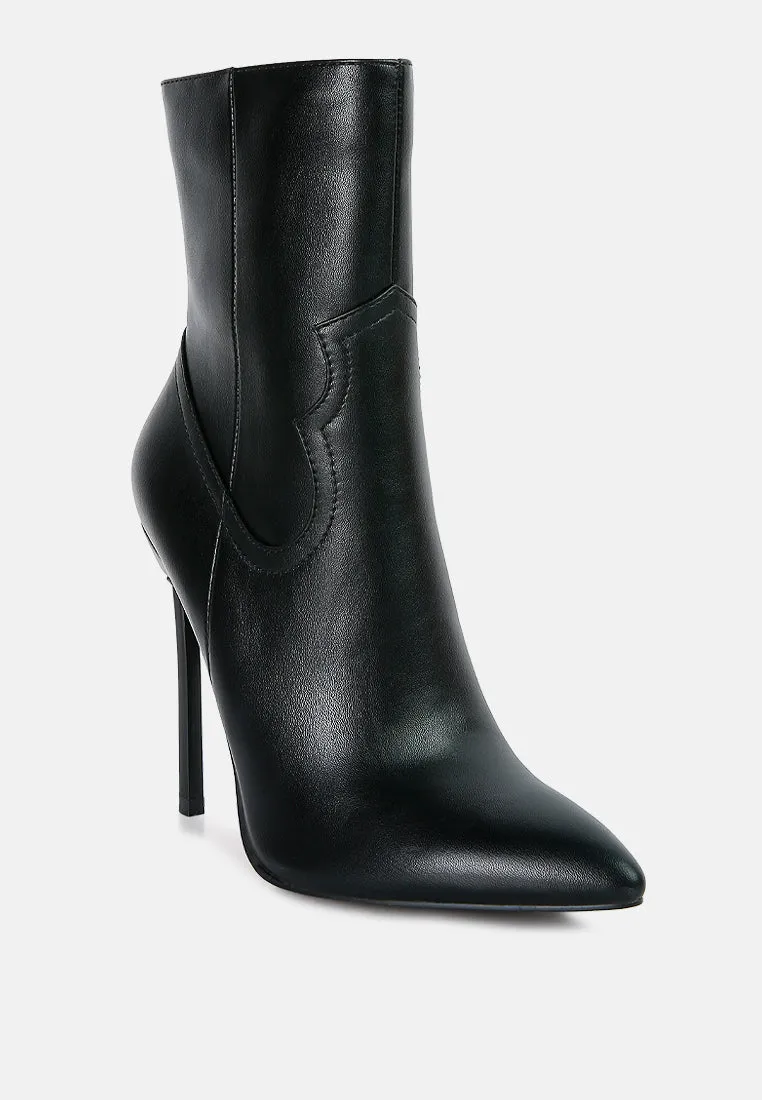 Jenner High Heel Cowboy Ankle Boots By Ruw