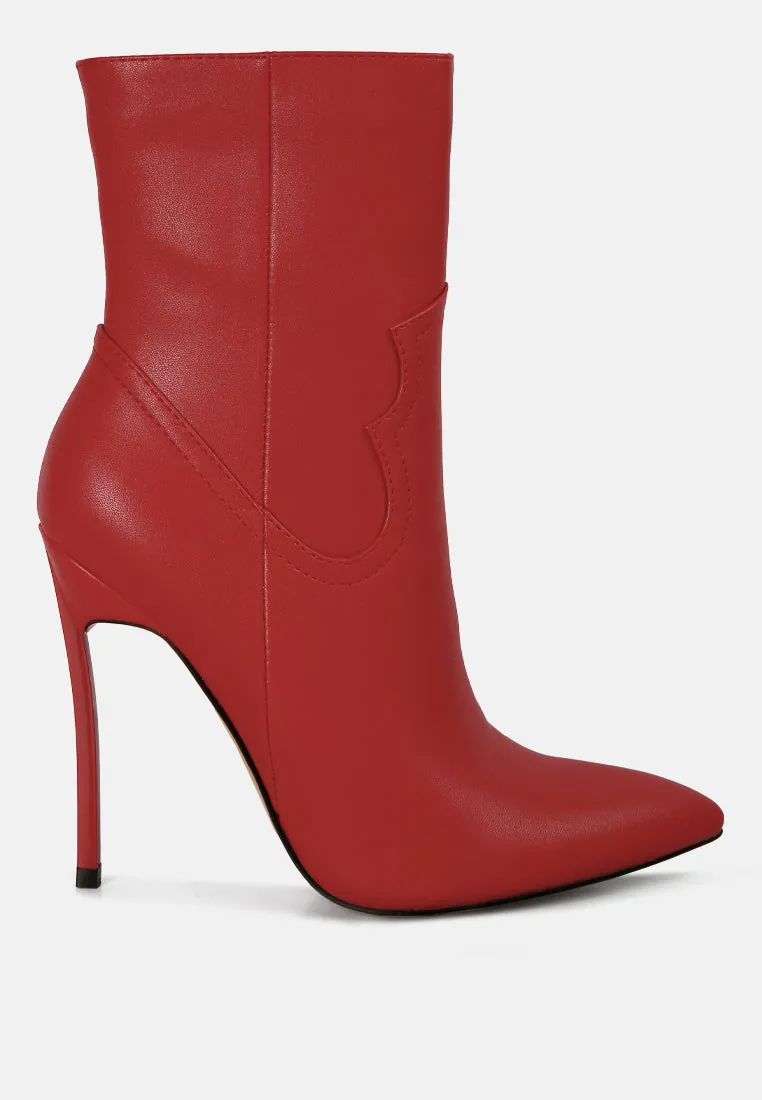 Jenner High Heel Cowboy Ankle Boots By Ruw