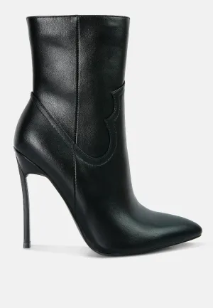 Jenner High Heel Cowboy Ankle Boots By Ruw