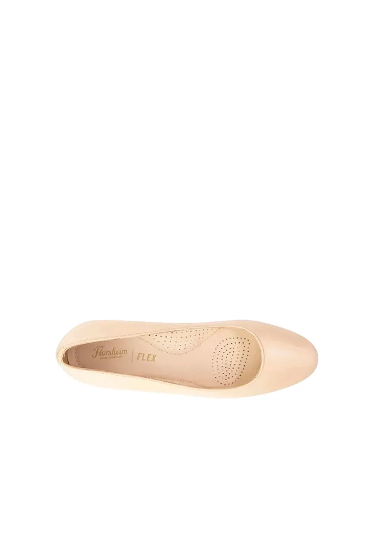 JESSICA FLEX Women's Almond Toe Block Heel Natural