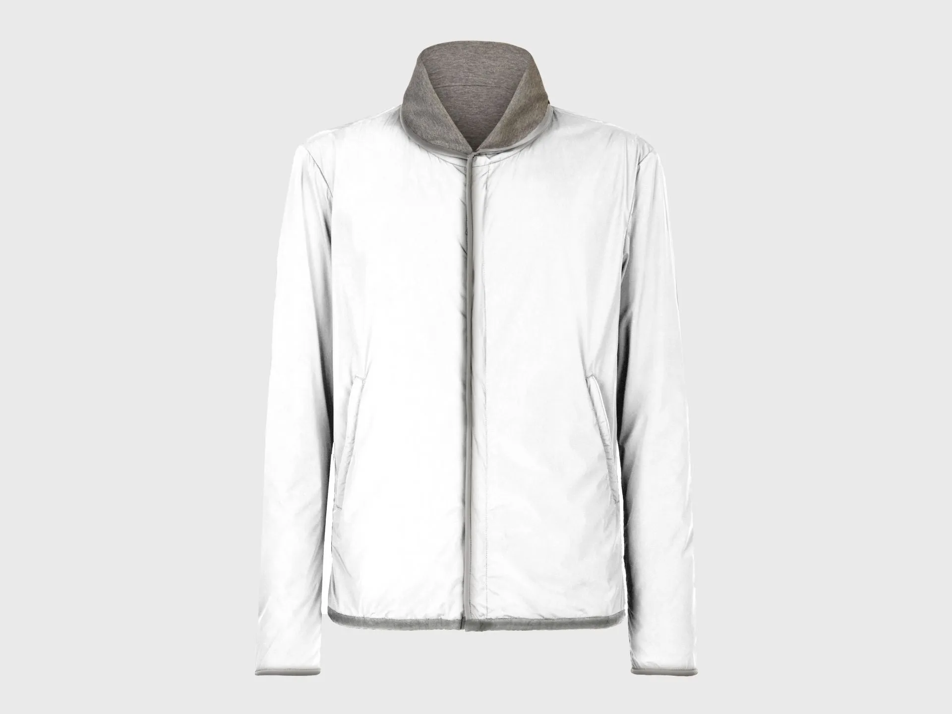 Jib Set Reversible Stretch Nylon and Cashmere and Silk Jacket - Vodka