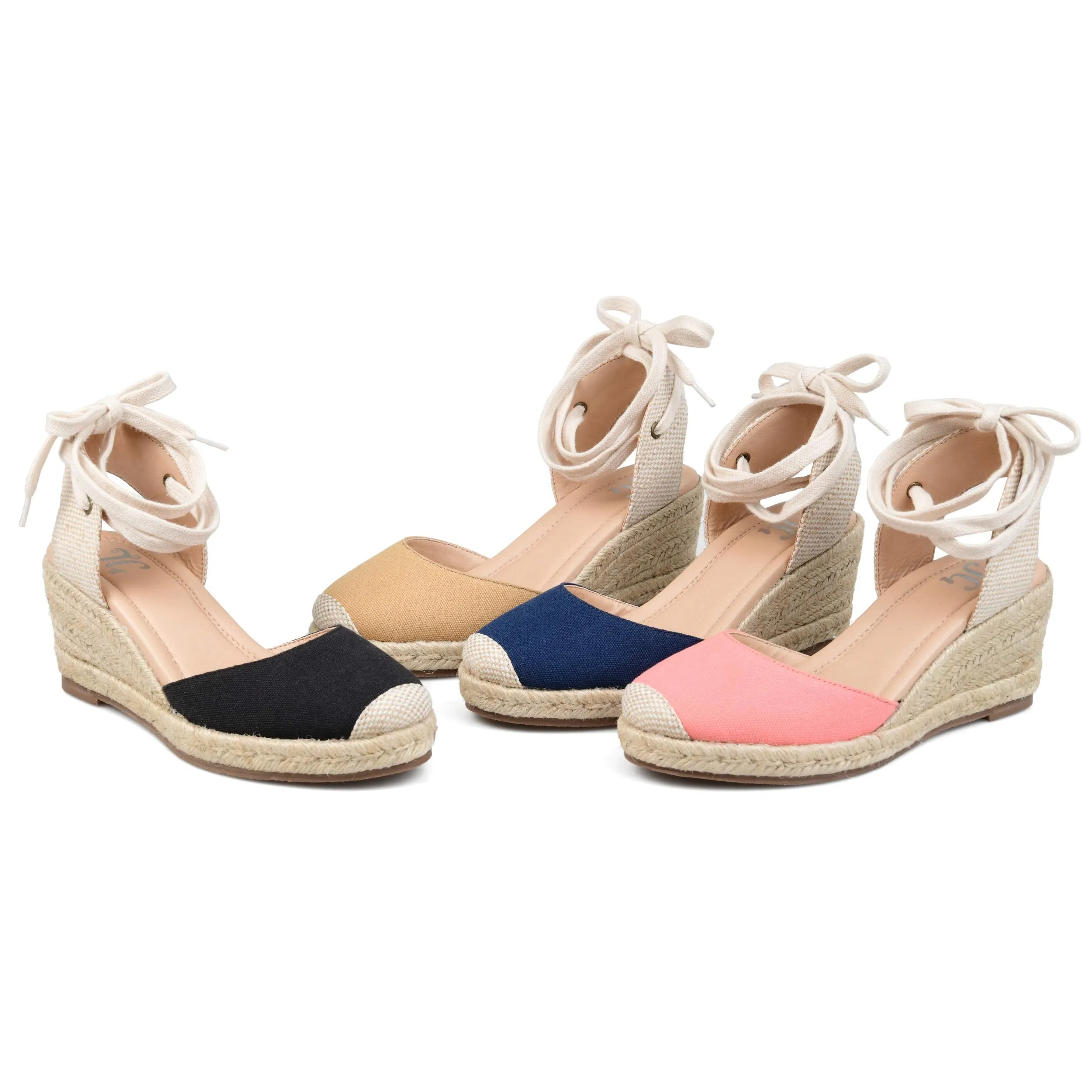 Journee Collection Women's Monte Tru Comfort Foam Width Wedge Heel Espadrille Sandals Blue - Size - 7.5 Wide