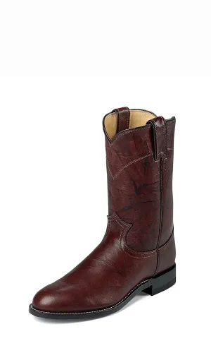 Justin Mens Brown Deerlite Leather Western Boots 10in Roper 9EEE