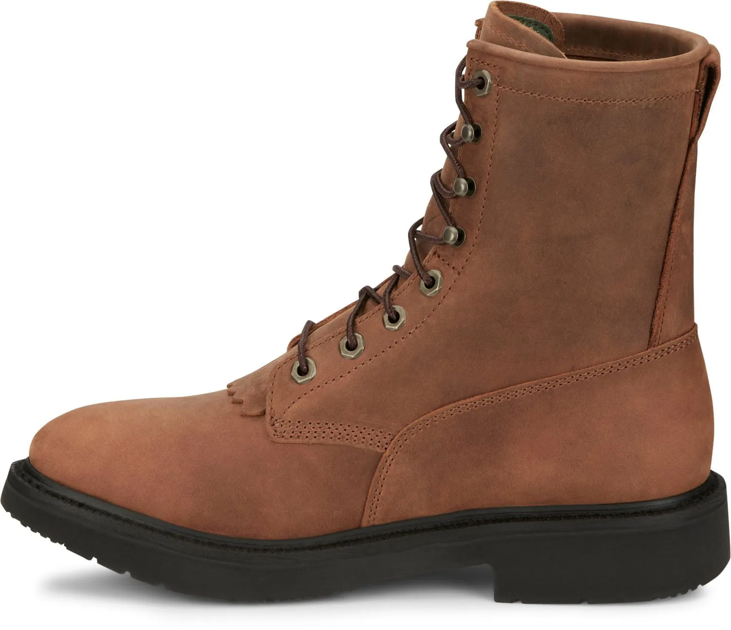 Justin Mens Livestock Aged Brown Leather Work Boots 10 D