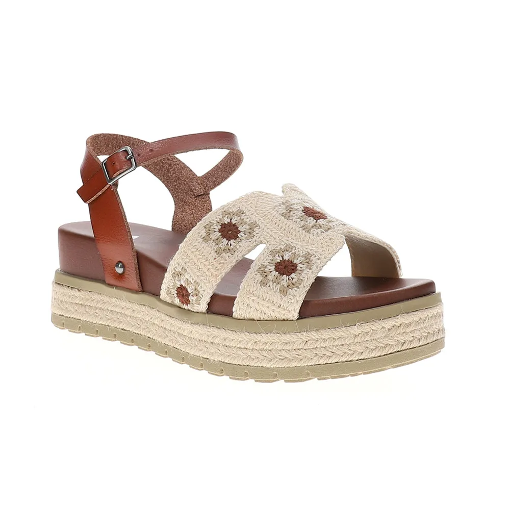 Keva Floral Wedge Espadrille Sandals