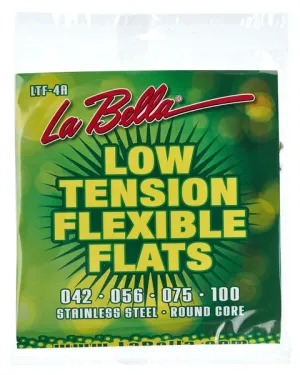 La Bella LTF-4A Low Tension Flexible Flats Bass Strings - 4-string