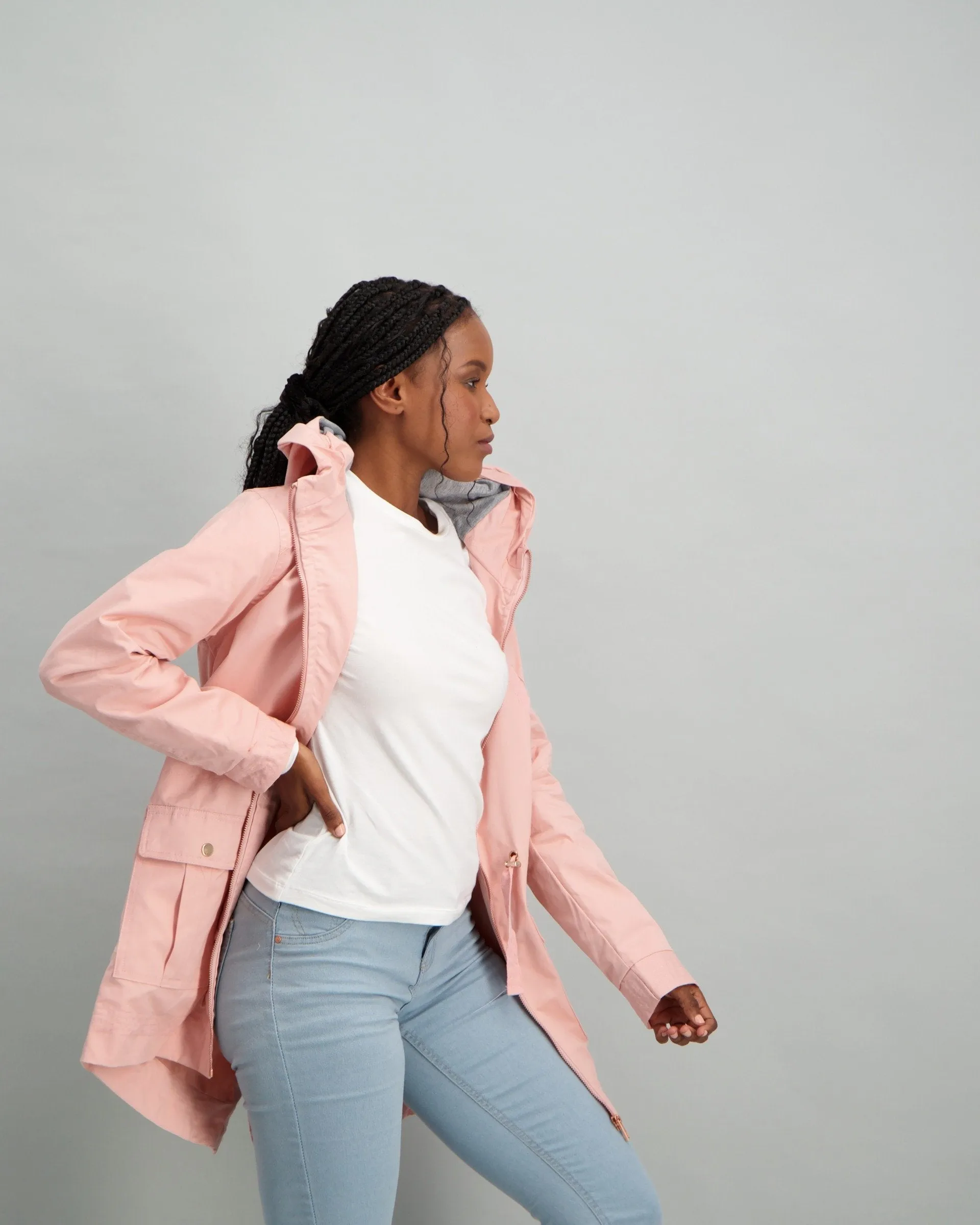 Ladies Parker Jacket - Pink