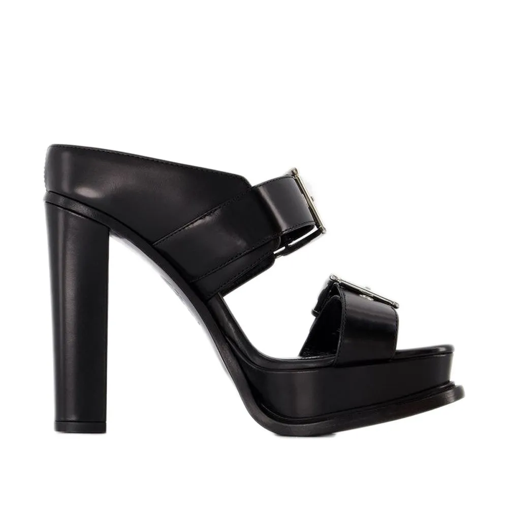 Leath S.Leath Sandals - Leather - Black/Silver